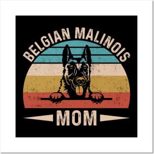 Retro Belgian Malinois Mom Posters and Art